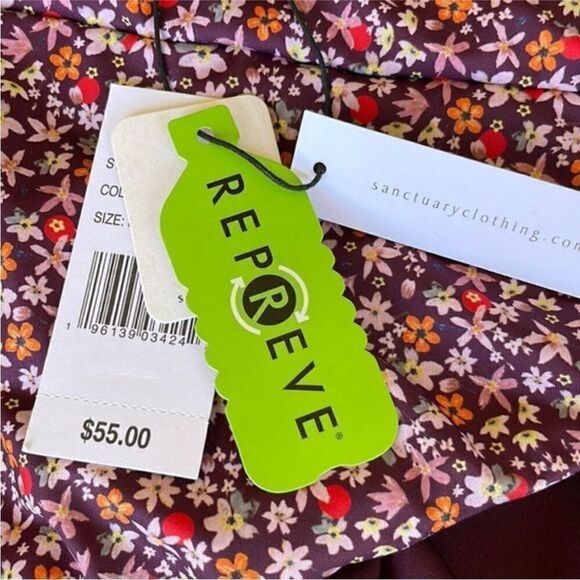 SANCTUARY HIGH WAISTED BANDED BIKINI BOTTOM RETROGRADE PRINT SMALL NWT - Picture 6 of 8